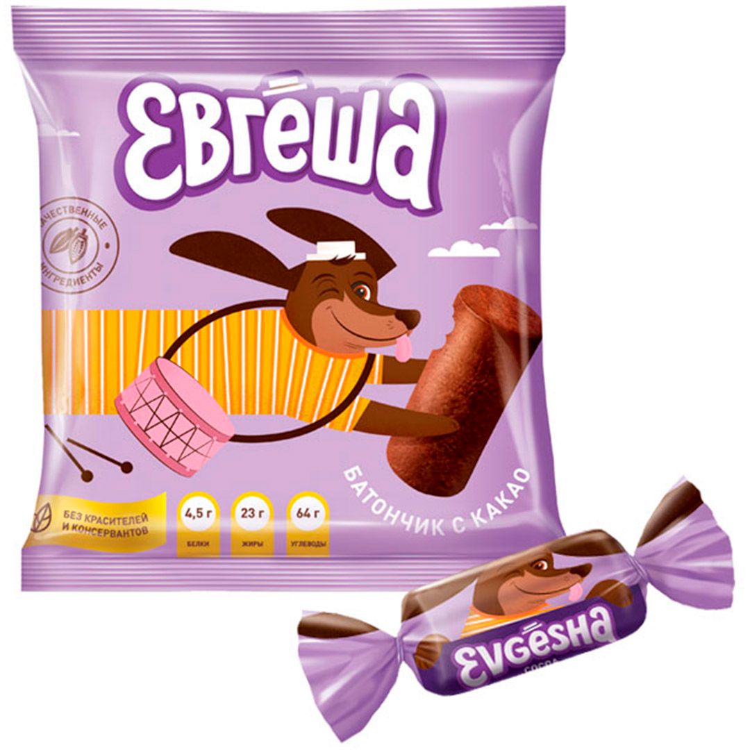 Батончик "Евгеша" с какао, 500 гр / Конфеты