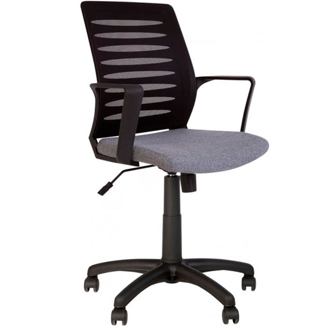 Кресло для персонала WEBSTAR GTP BLACK TILT PL62 OH/5 C-38, ткань, сетка, черно-серое / Кресла для персонала