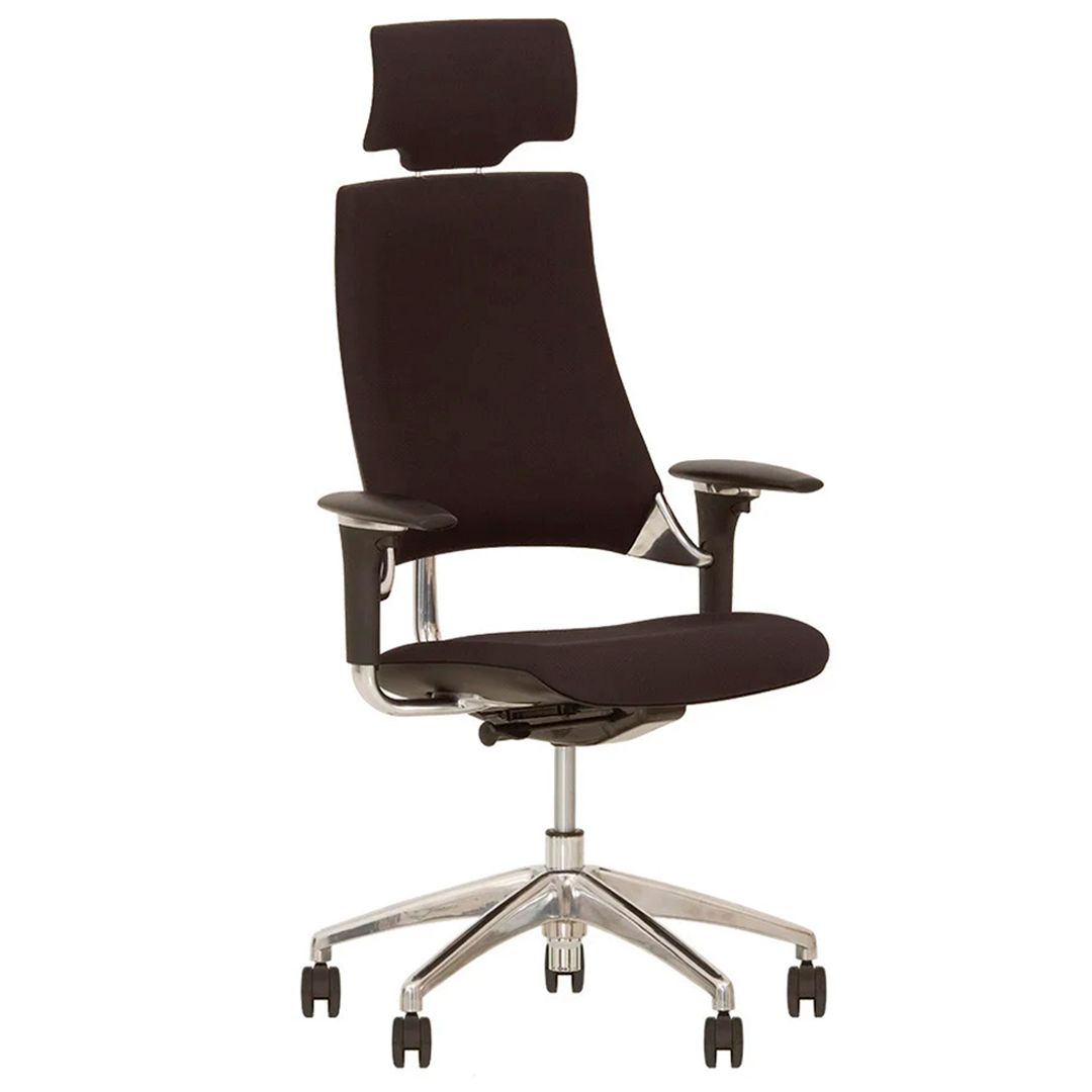 Кресло для персонала HIP-HOP R HR BLACK LE-A, натуральная кожа, черное / Кресла для персонала