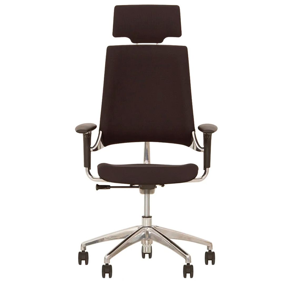 Кресло для персонала HIP-HOP R HR BLACK LE-A, натуральная кожа, черное / Кресла для персонала №2