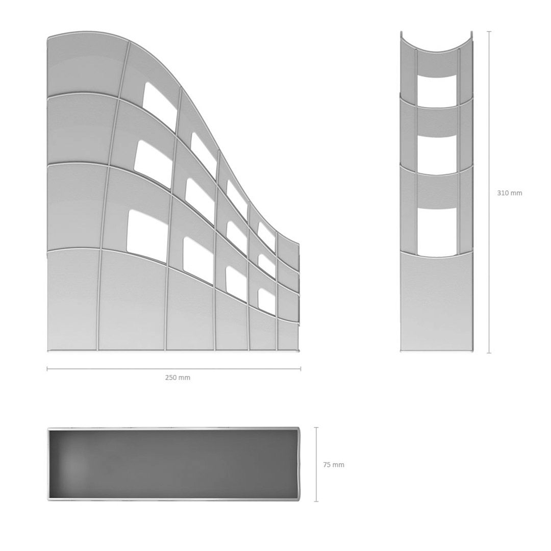 Лоток вертикальный Erich Krause "S-Wing", 1 секция, серый / Стойки-уголки №2 oe.kz Лоток вертикальный Erich Krause "S-Wing", 1 секция, серый / Стойки-уголки №2