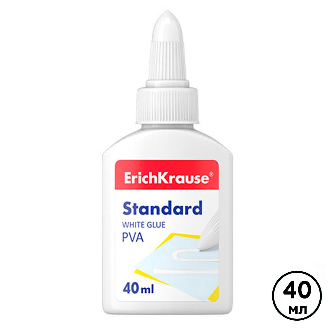 Клей ПВА Erich Krause "Standard", 40 мл / Клей ПВА