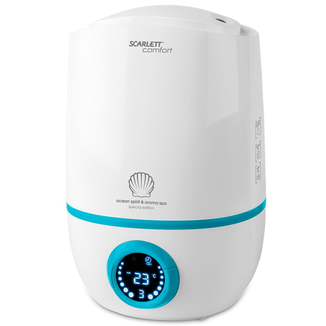 Увлажнитель воздуха Scarlett SC-AH986E05, 2,3 л, площадь помещения 30 м², белый / Очистители и увлажнители воздуха