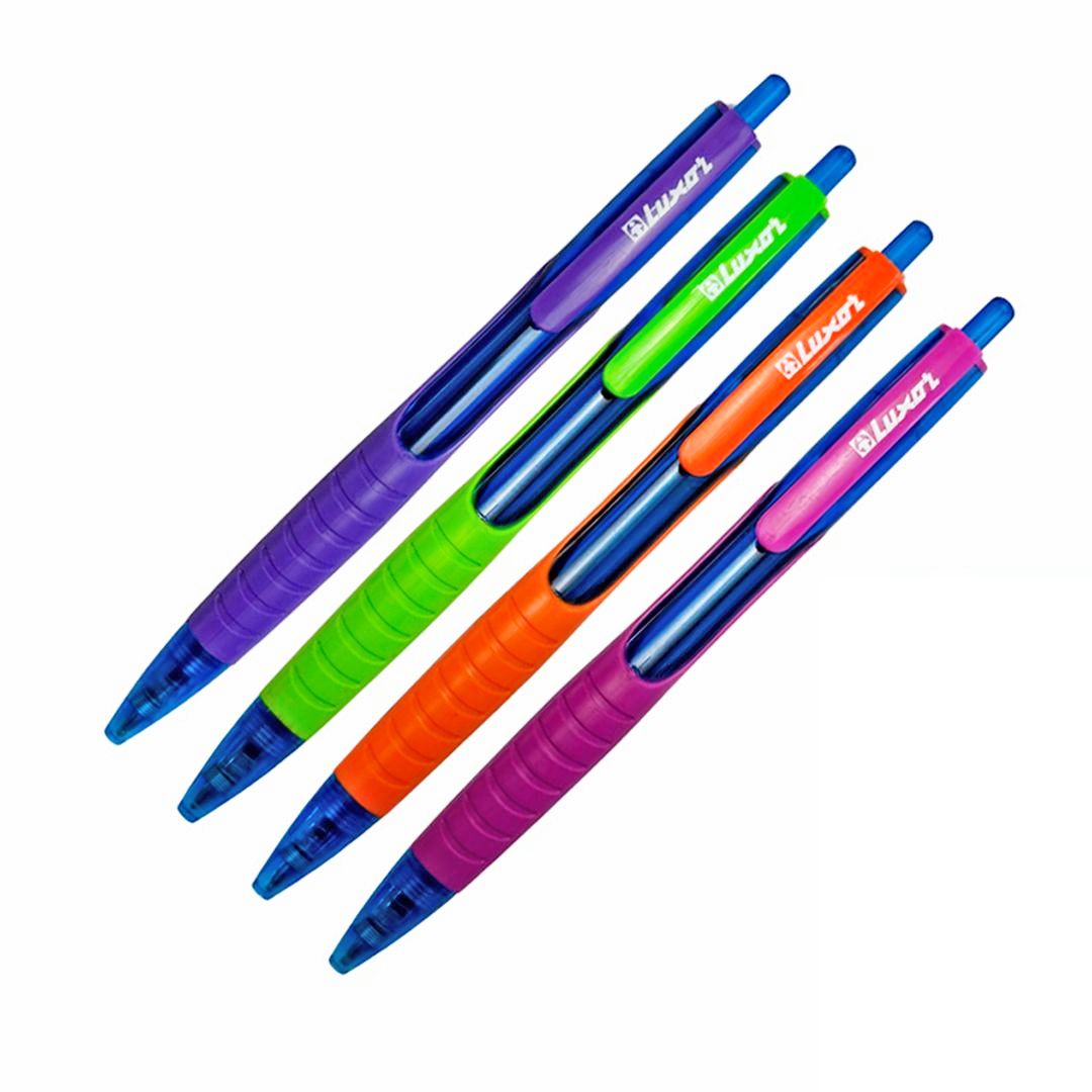 Автоматты шарлы қалам Luxor "Xonox Ball Pen", 0,5 мм, көк, корпусы ассорти, баға бір дана үшін / Автоматты шарлы қаламдар №2