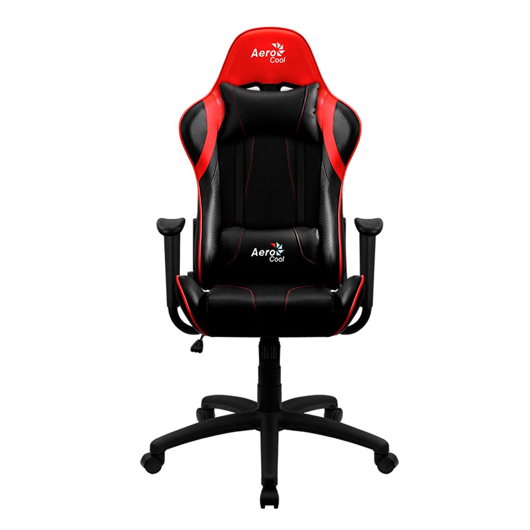 Игровое компьютерное кресло Aerocool AC100 AIR BR, искусственная кожа, черно-красный / Игровые кресла