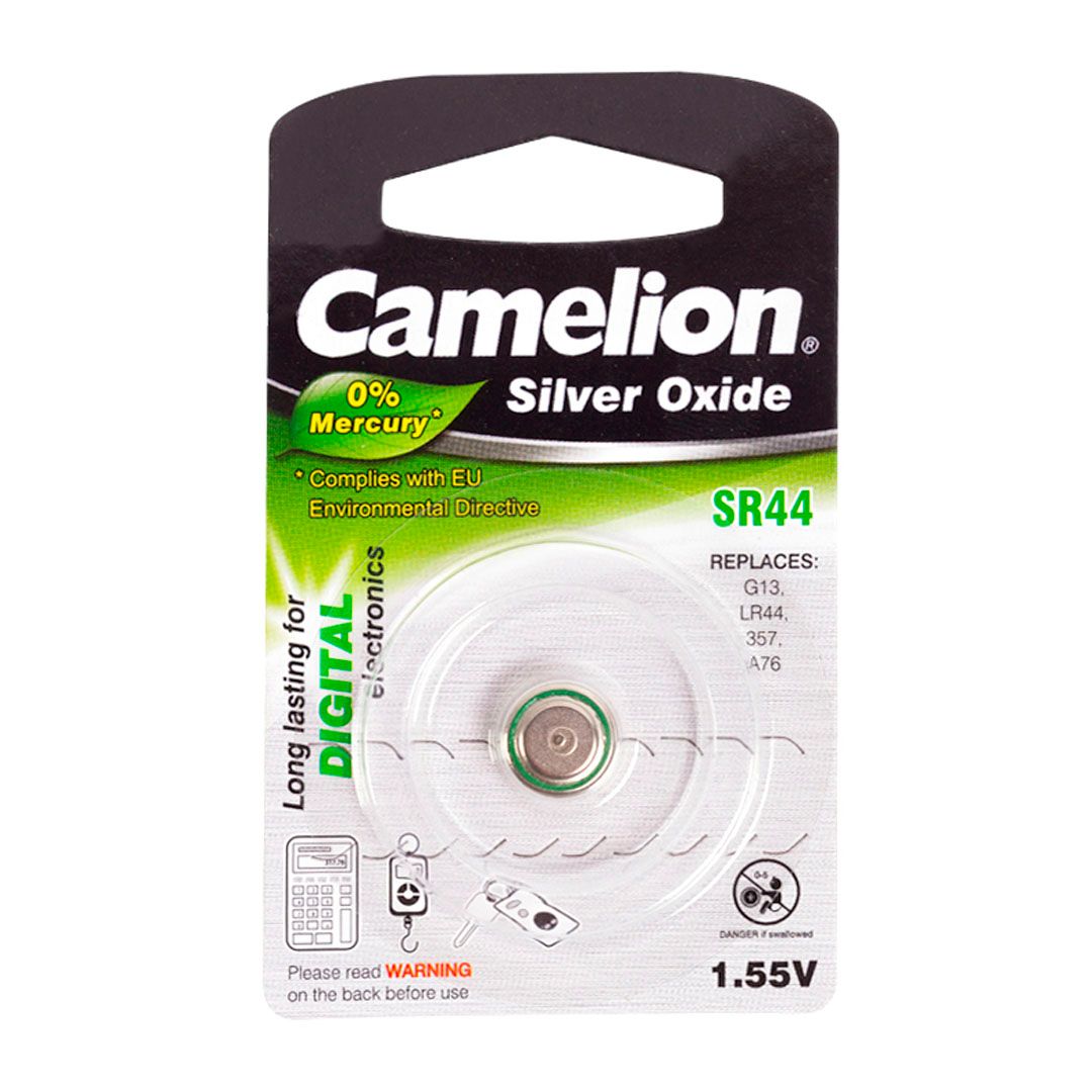 Батарейка Camelion Silver Oxide, SR44-BP1, 1,55V, 1 шт., цена за штуку