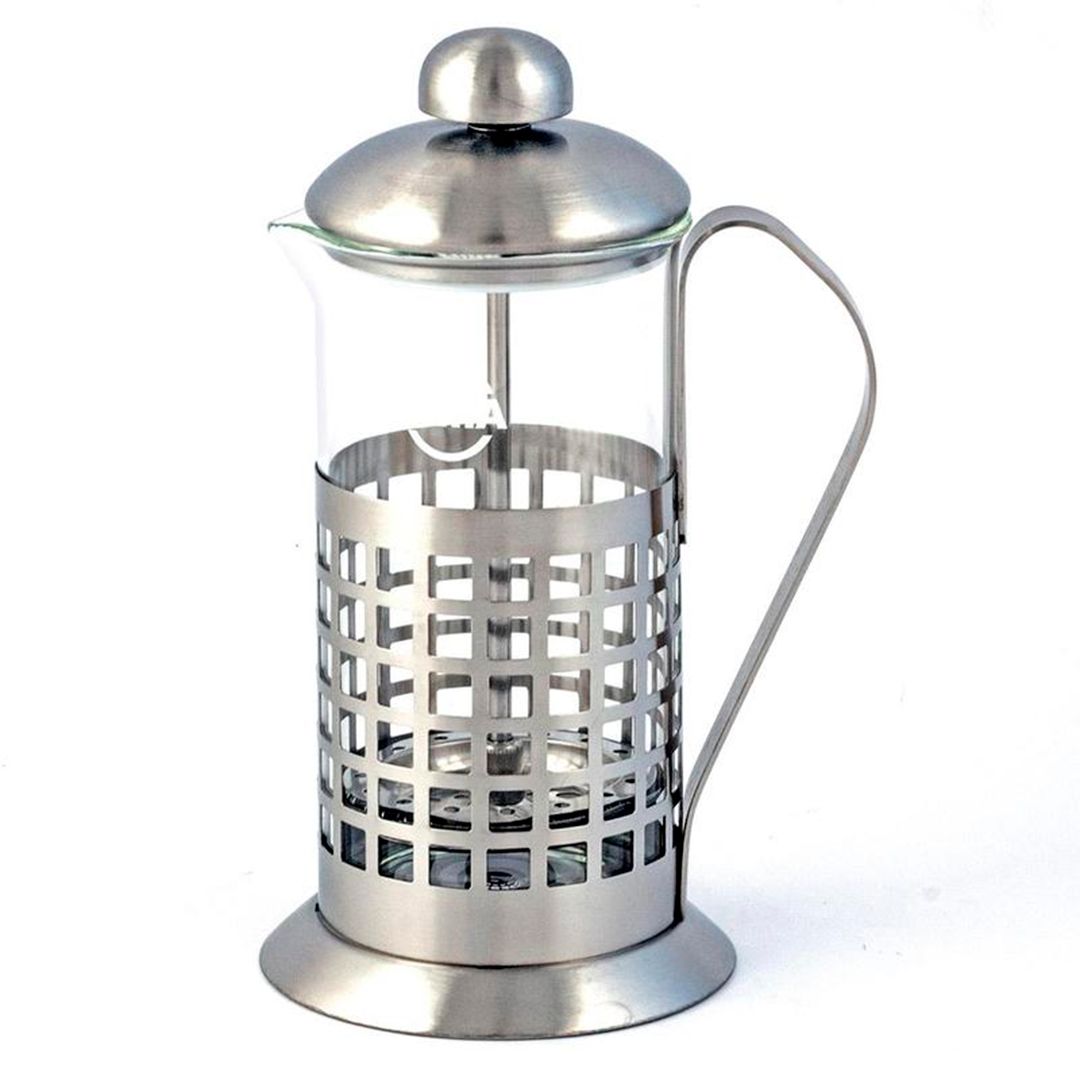 Френч-пресс Tima "Бисквит", 600 мл, из нержавеющей стали, стеклянная колба / Посуда столовая