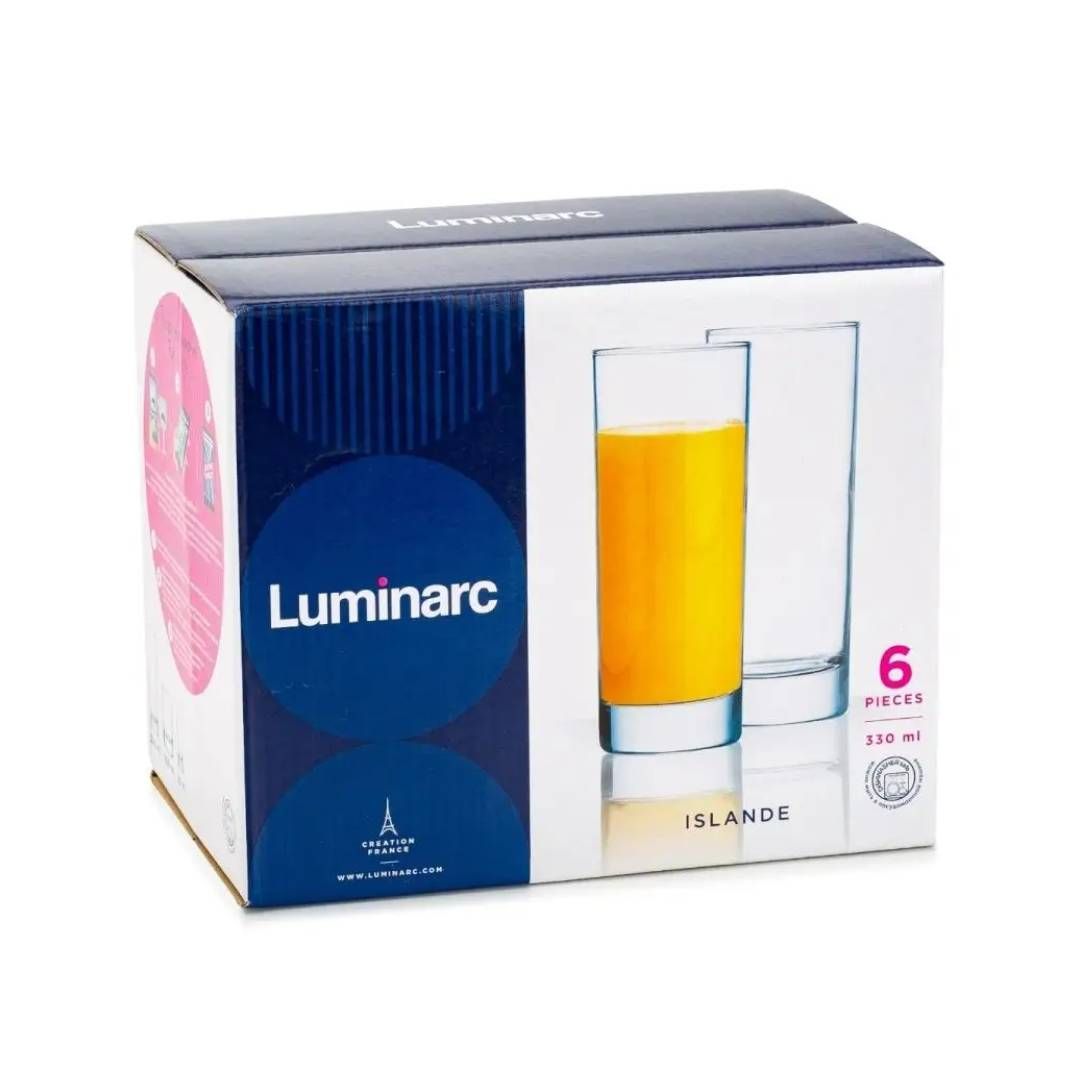 Набор стаканов Luminarc "Исландия", 330 мл, стекло, 6 шт/упак / Посуда столовая №2