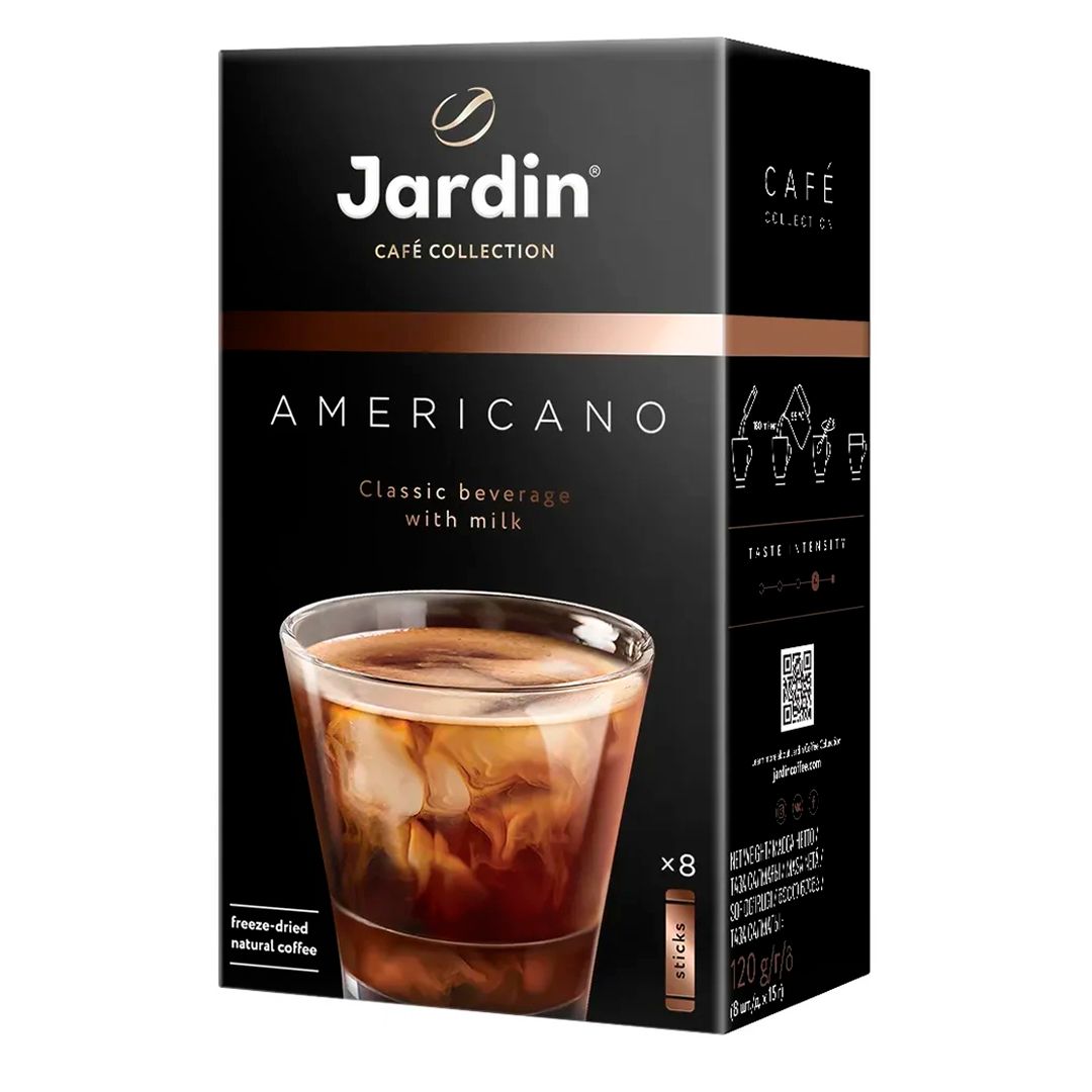 Кофе растворимый Jardin "Americano", 3 в 1, 8 пакетиков / Кофе порционный №4