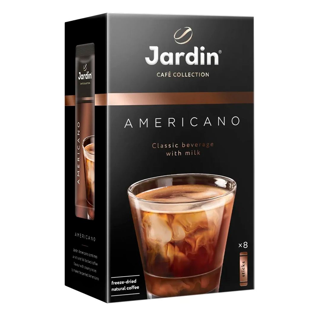 Кофе растворимый Jardin "Americano", 3 в 1, 8 пакетиков / Кофе порционный №2