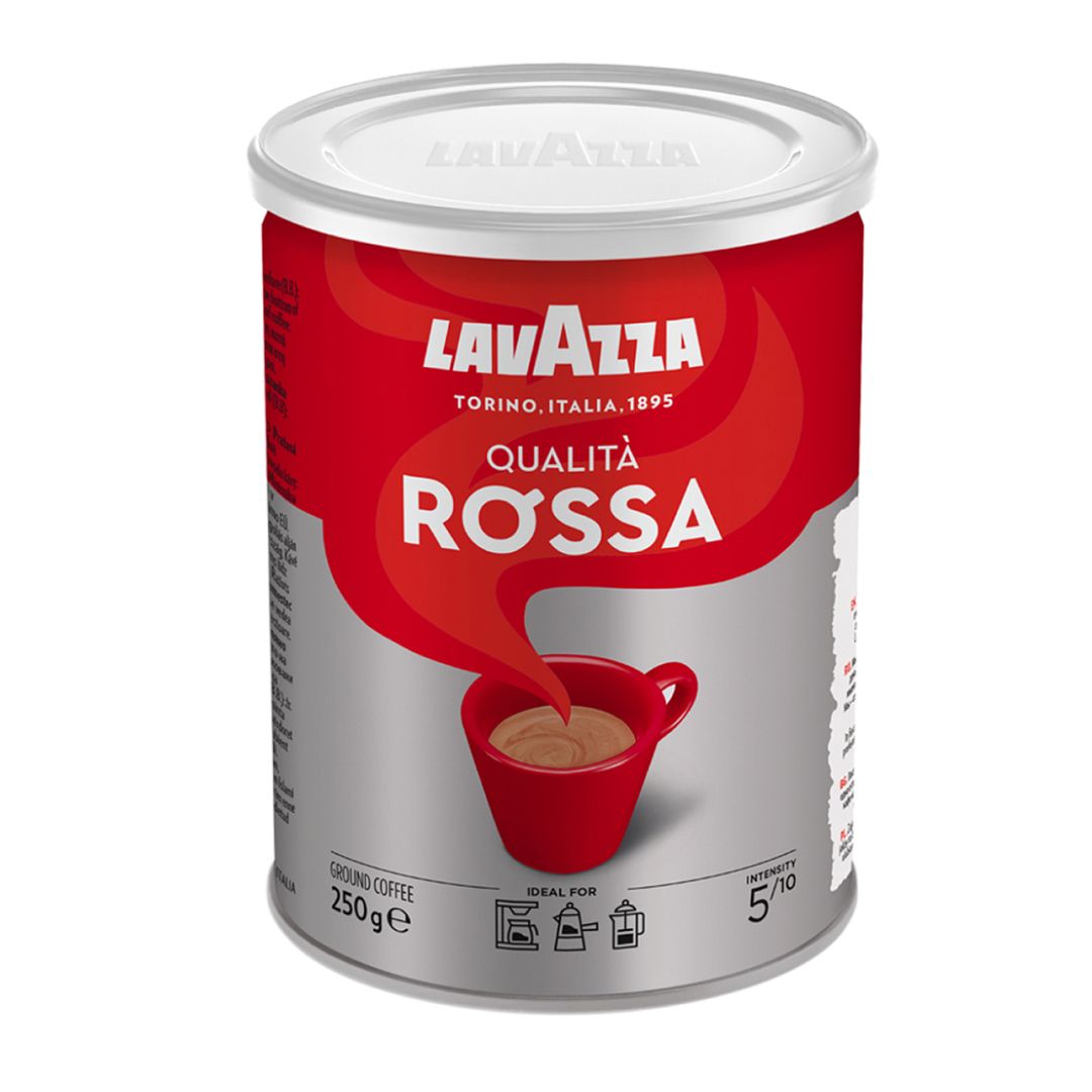 Кофе молотый Lavazza "Qualita. Rossa", средней обжарка, жестяная банка, 250 гр / Кофе молотый
