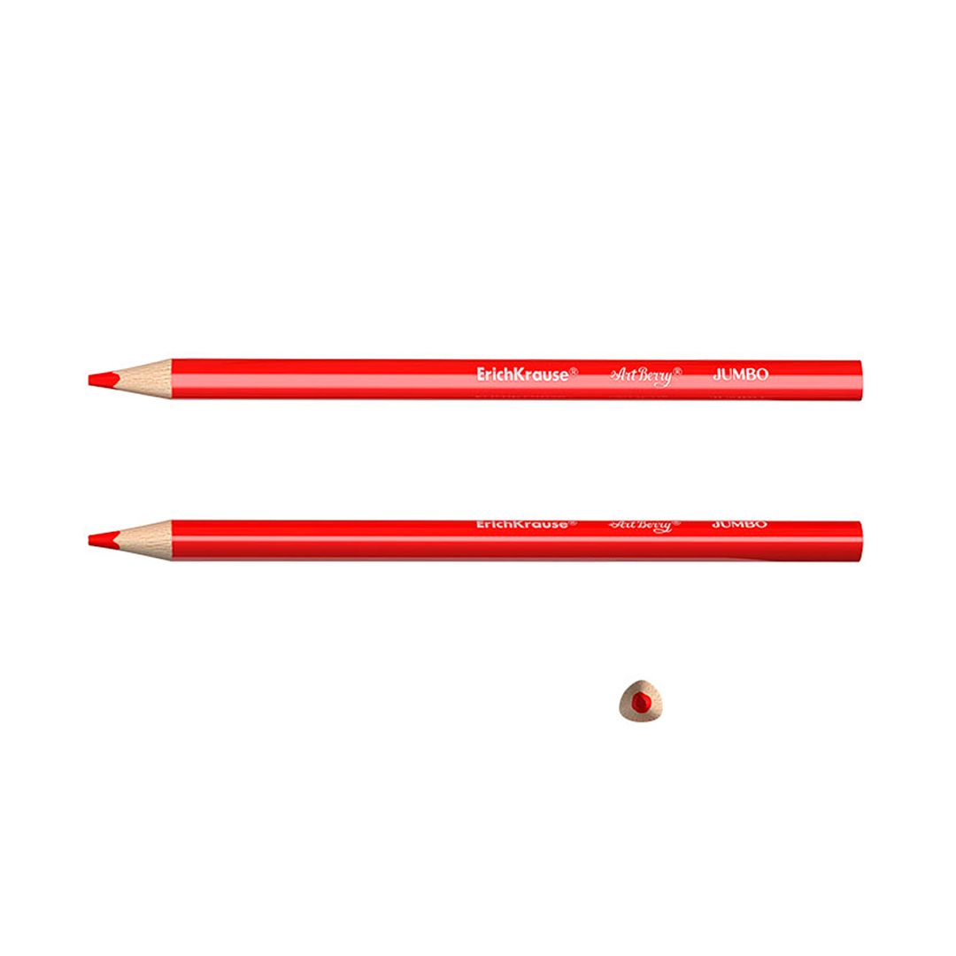 Карандаши цветные ArtBerry "Jumbo", трехгранная, с точилкой, 6 цветов / Цветные карандаши №5