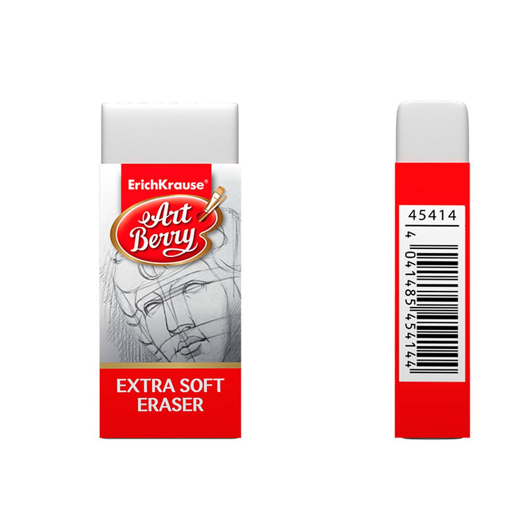 Ластик ArtBerry "Extra Soft" прямоугольный, 51*21*11 мм, белый, цена за штуку