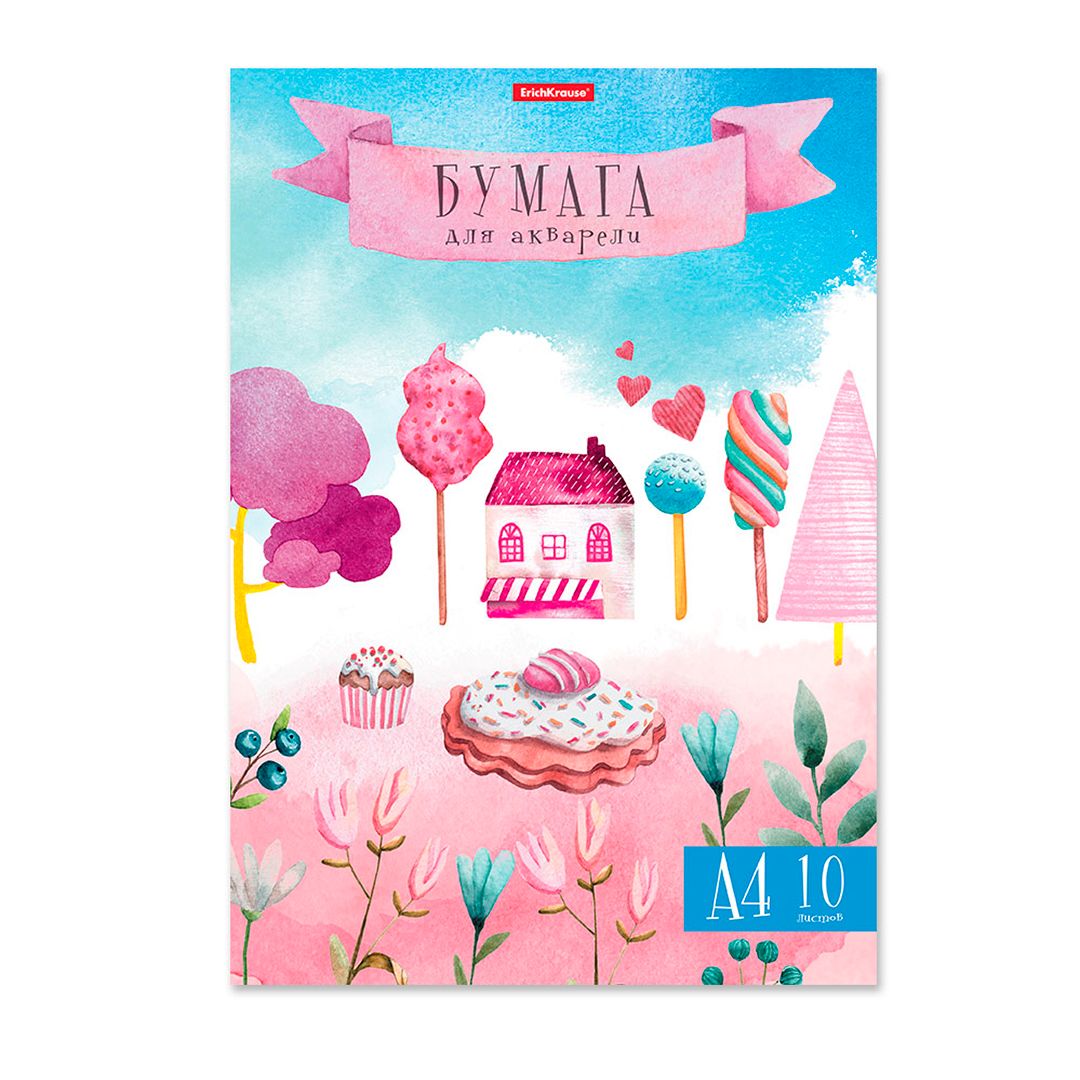 Бумага для акварели А4, Erich Krause "Малиновый замок", 10 л. / Журналы/книги для дошкольных заведений №2