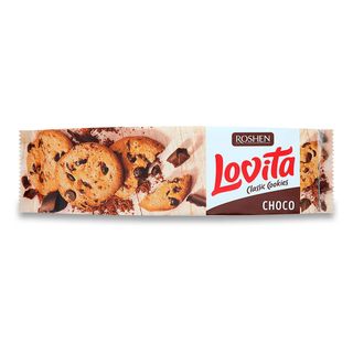 Печенье Roshen "Lovita", с кусочками глазури, 150 гр / Печенье, вафли, крекеры