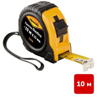 Өлшеуіш Sparta "Elastica", ұзындығы 10 м, ені 25 мм, резеңкеленген корпус / Өлшеуіш құралдары