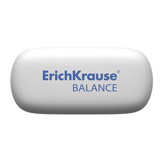Ластик Erich Krause Balance, овальный, 50*23*9 мм, белый, цена за штуку / Ластики