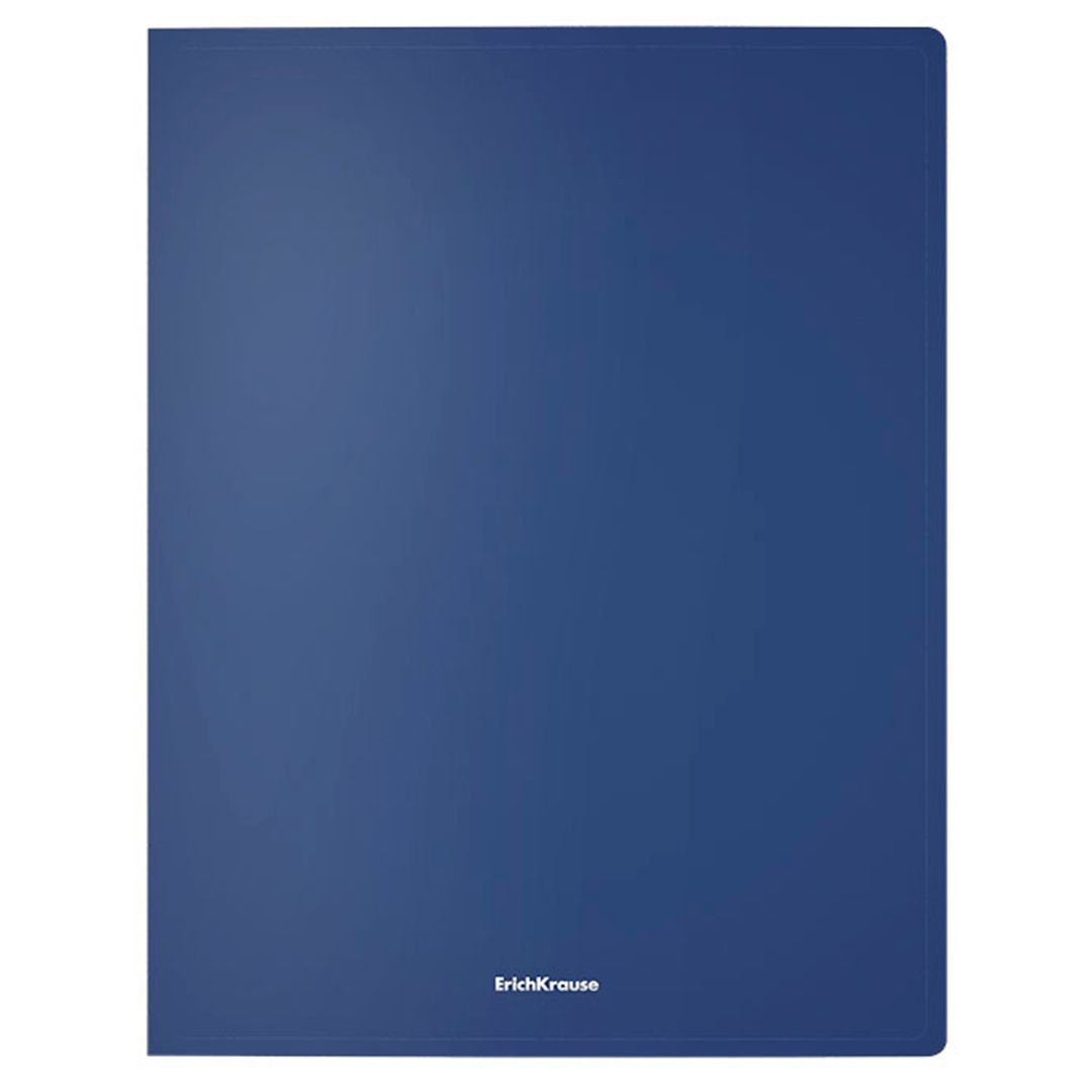 Папка с пружинным скоросшивателем Erich Krause "Matt Classic", А4, корешок 17 мм, синяя / Скоросшиватели пластиковые