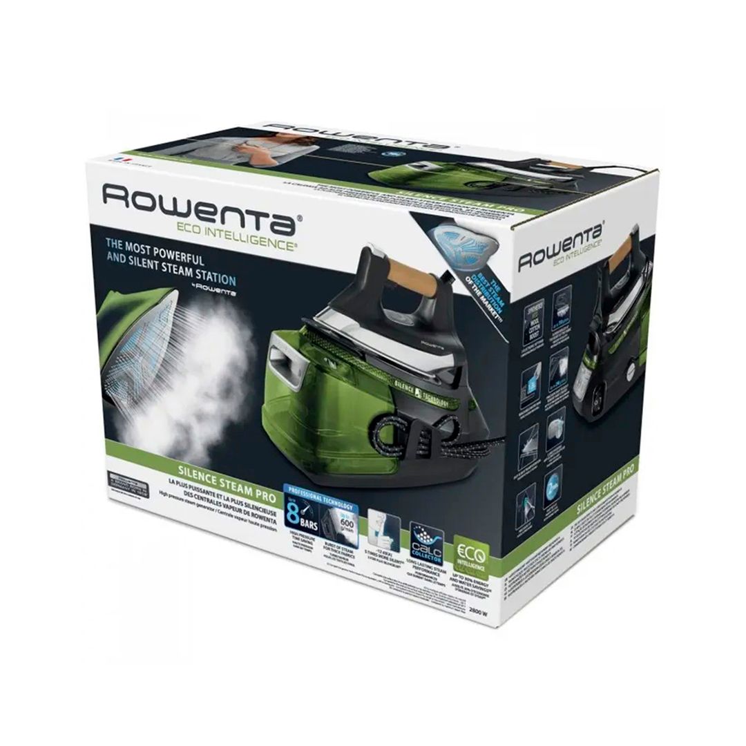 Парогенератор Rowenta DG9266F0, мощность 2800 Вт, резервуар 1,3 л, черный/зеленый / Уход за одеждой №3