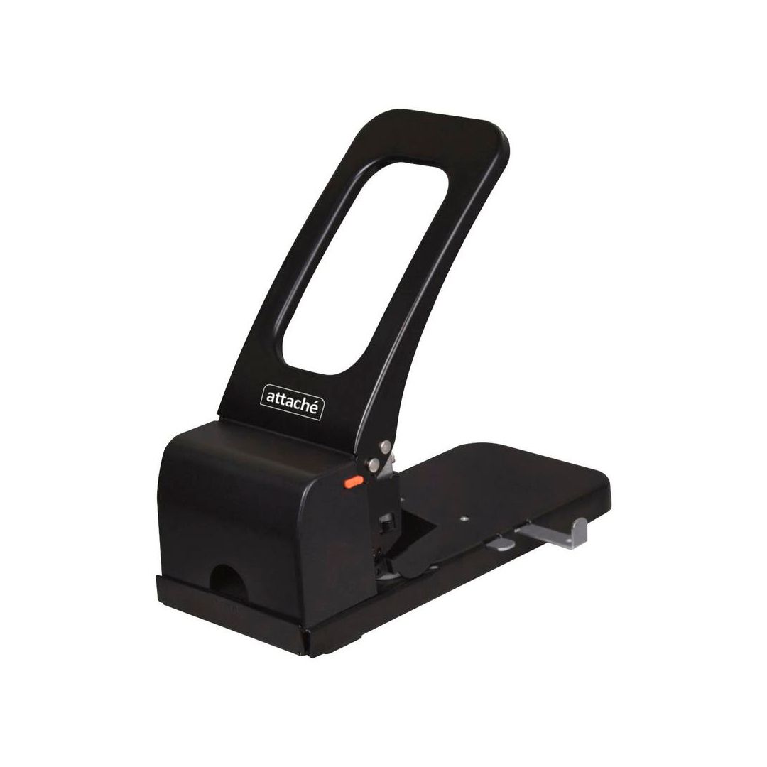 Дырокол Attache Economy, захват 100 листов, мощный, металлический, черный / Дыроколы до 300 листов