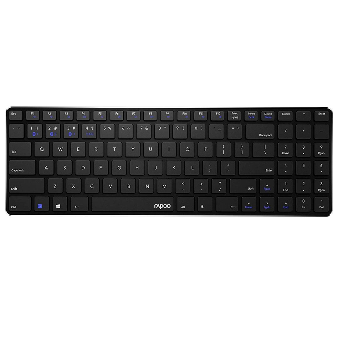 Клавиатура беспроводная Rapoo E9100M, ENG/RUS, чёрная / Клавиатуры беспроводные