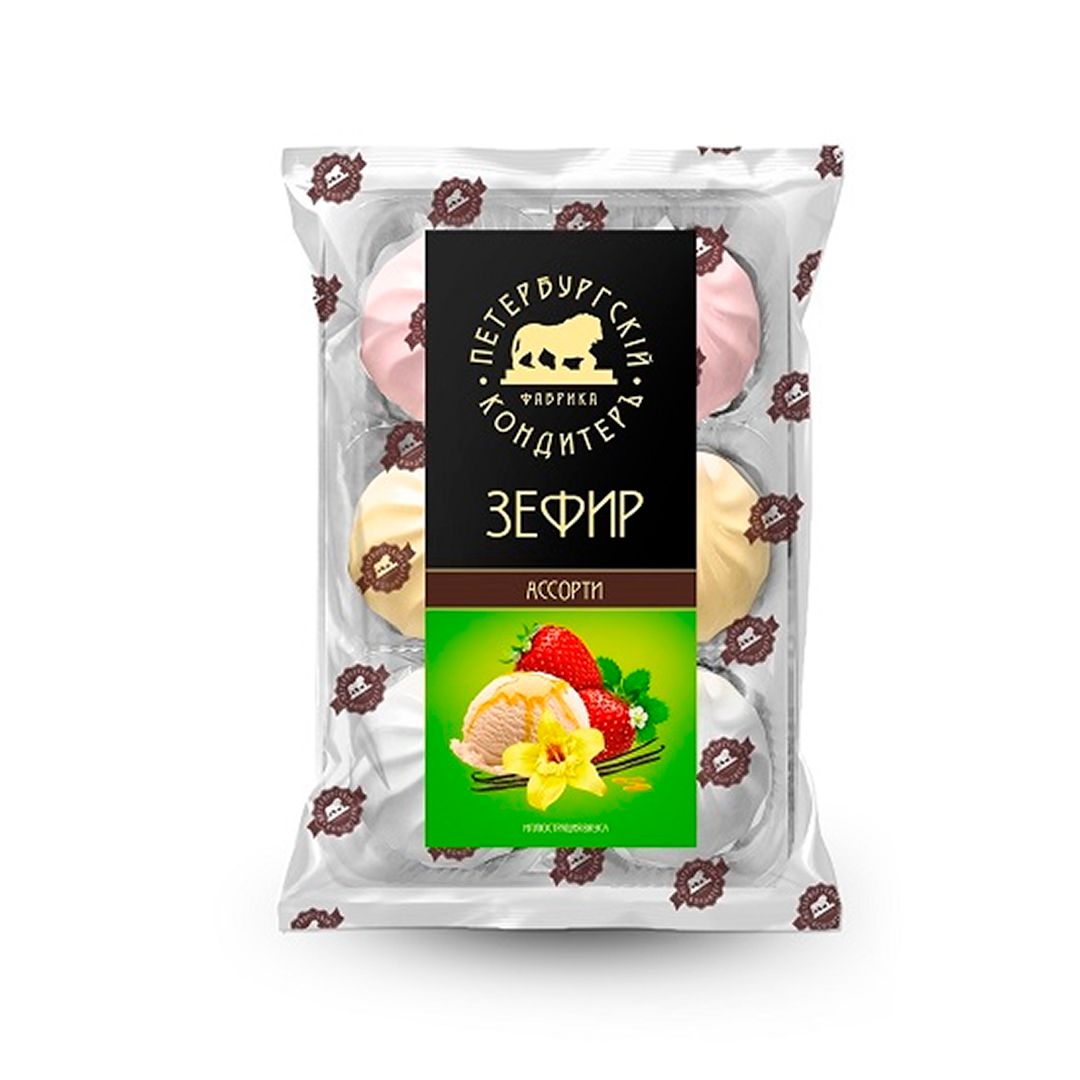 Зефир Петербургский Кондитеръ "Ассорти", 310 гр