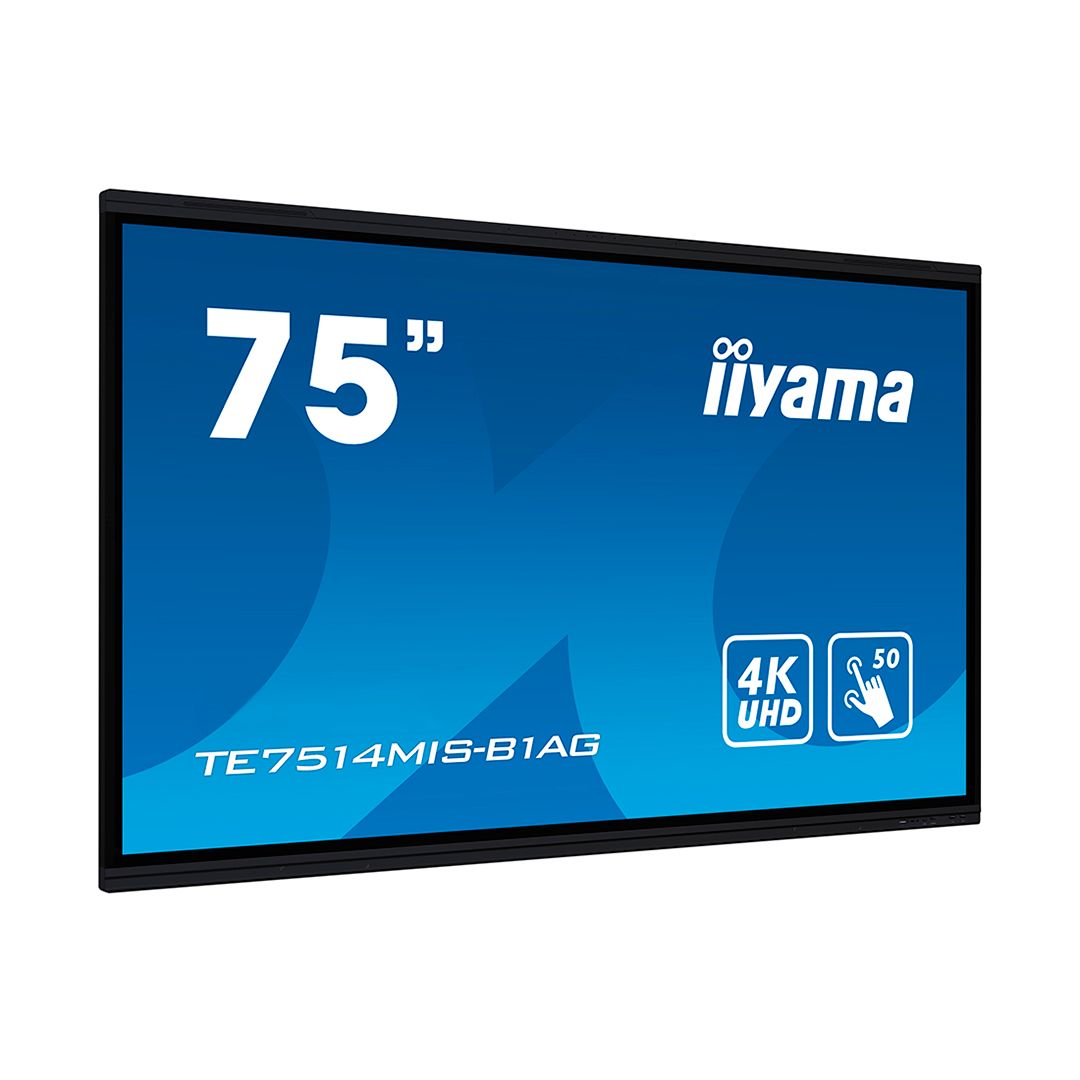 Интерактивті панель iiyama TE7514MIS-B1AG, 75", 4K, сенсорлы, қара