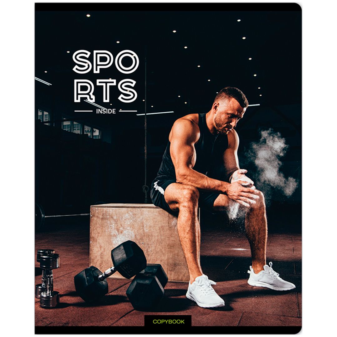 Тетрадь ArtSpace "Спорт. Inside sports" А5, 96 листов, в клетку, на скобе / Тетради №4