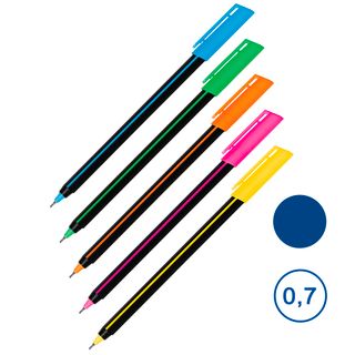 Шарлы қалам Luxor "Stick Soft Touch", 0,7 мм, ассорти. көк, баға бір дана үшін / Автоматты емес шарлы қаламдар