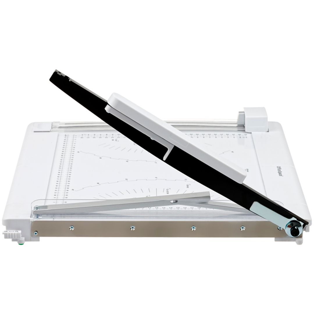 Резак OfficeSpace, 2 в 1, А4 формат, 10 листов, 3 стиля резки, роликовый/сабельный / Резаки №3