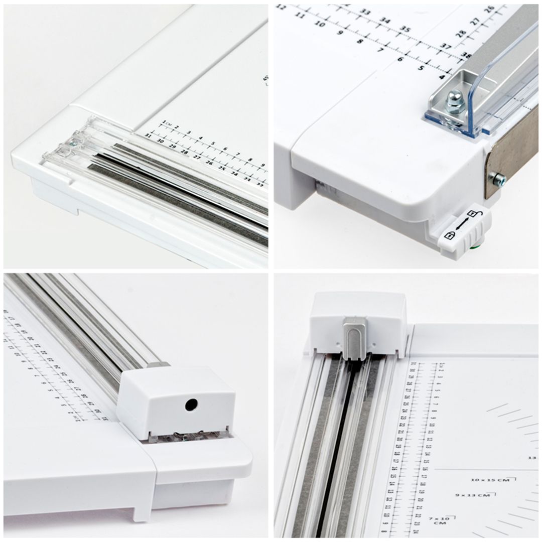 Резак OfficeSpace, 2 в 1, А4 формат, 10 листов, 3 стиля резки, роликовый/сабельный / Резаки №5