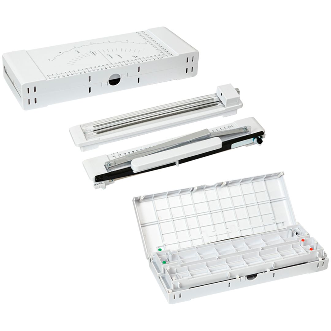 Резак OfficeSpace, 2 в 1, А4 формат, 10 листов, 3 стиля резки, роликовый/сабельный / Резаки №4