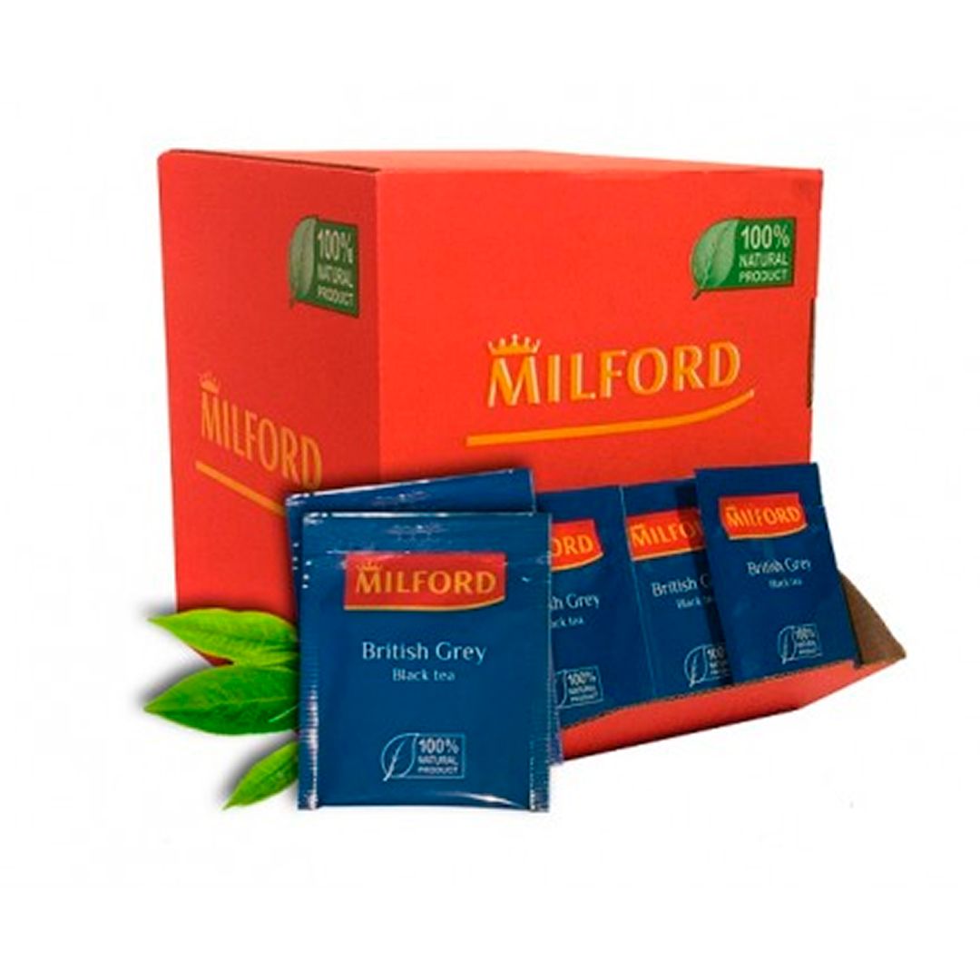 Чай Milford "British Grey", черный, 200 пакетиков / Чай пакетированный