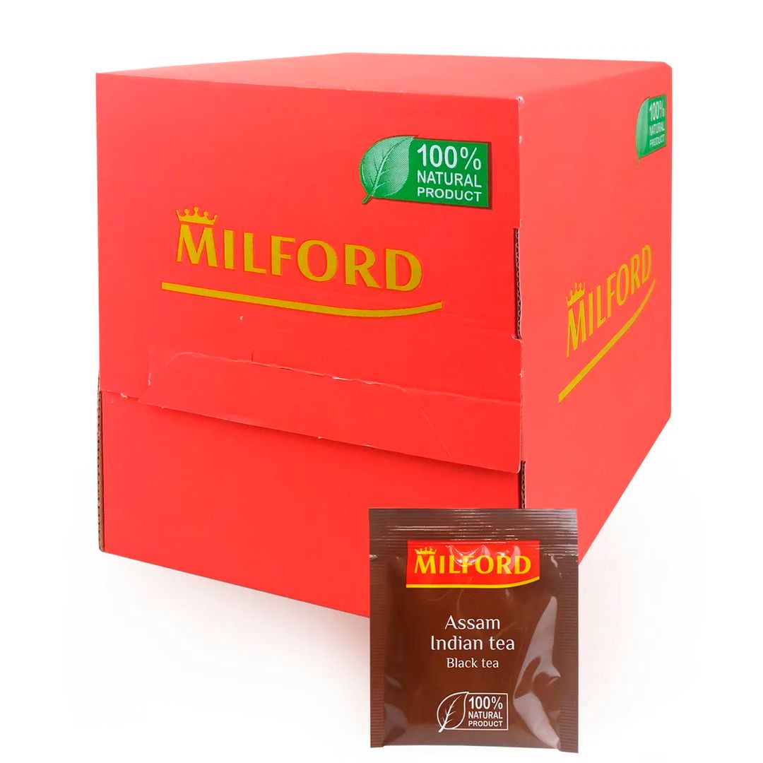 Чай Milford "Ассам", черный, 200 пакетиков / Чай пакетированный
