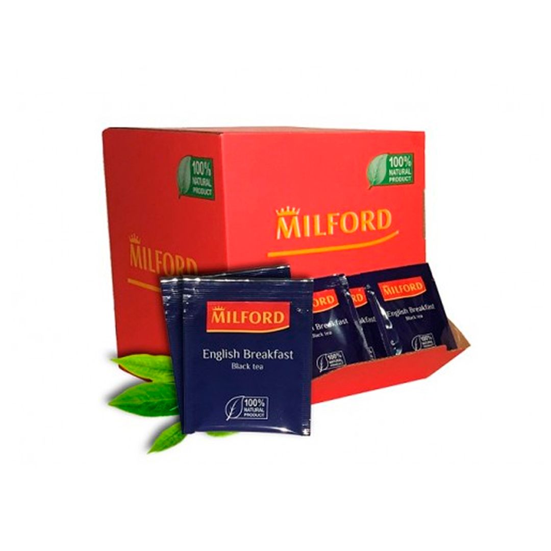 Чай Milford "Английский завтрак", черный, 200 пакетиков / Чай пакетированный №2