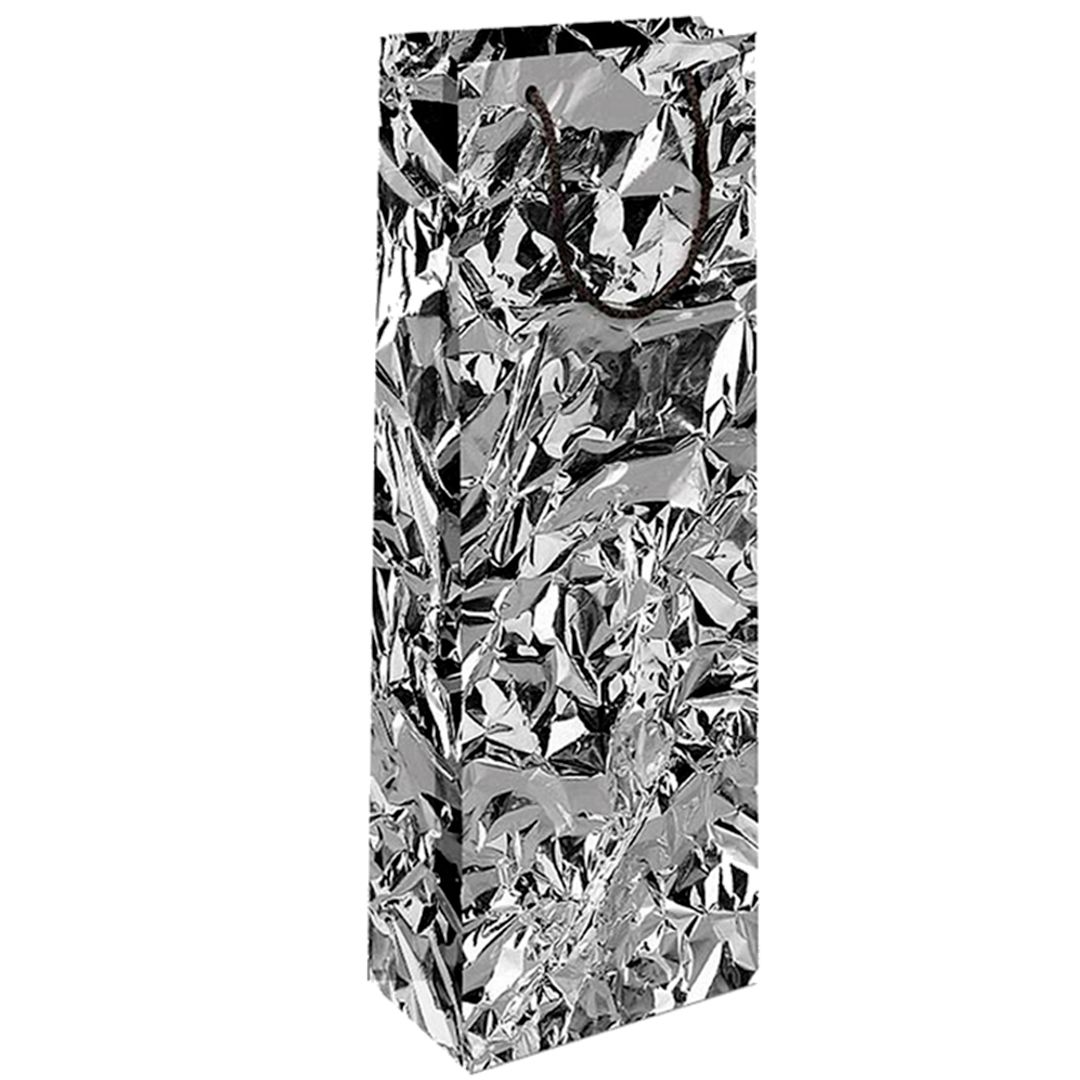 Пакет подарочный Арт и Дизайн "Орнамент", размер 12*36*8,5 см, ламинированный, под бутылку / Упаковка подарков