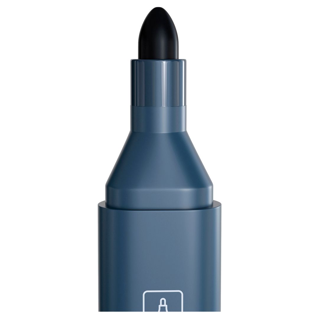 Маркер перманентный Berlingo "Multiline PE320, пулевидный наконечник 3 мм, черный, цена за штуку / Маркеры перманентные нестираемые №2