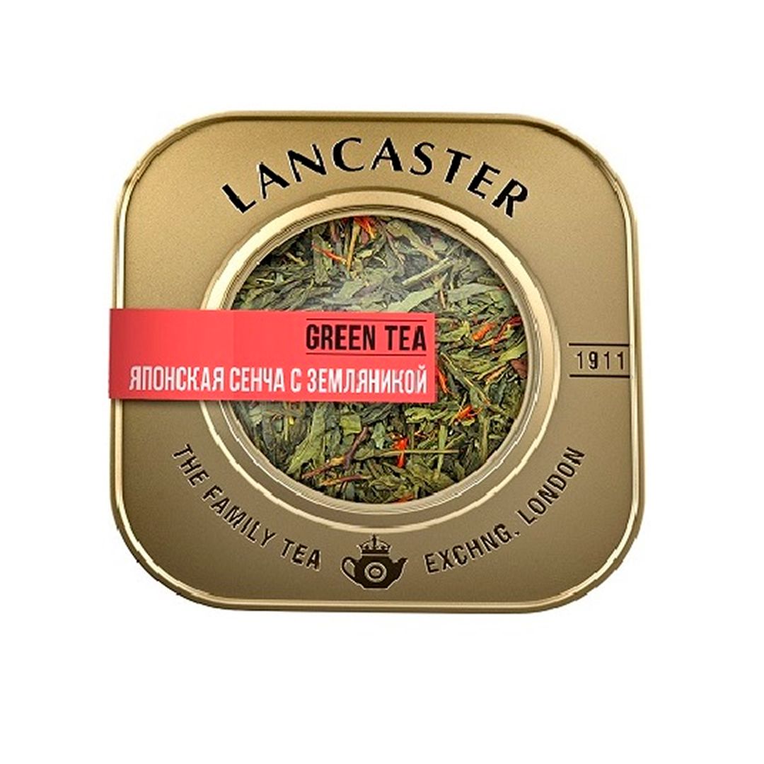 Чай Lancaster "Японская сенча с земляникой", зеленый, 75 гр, жестяная упаковка / Чай листовой