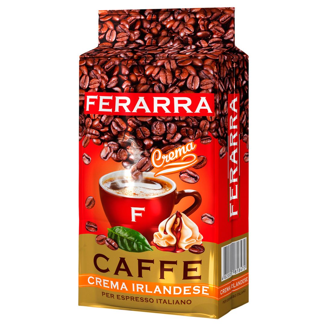 Кофе молотый Ferarra Caffe Crema Irlandese, средней обжарки, 250 гр / Кофе молотый