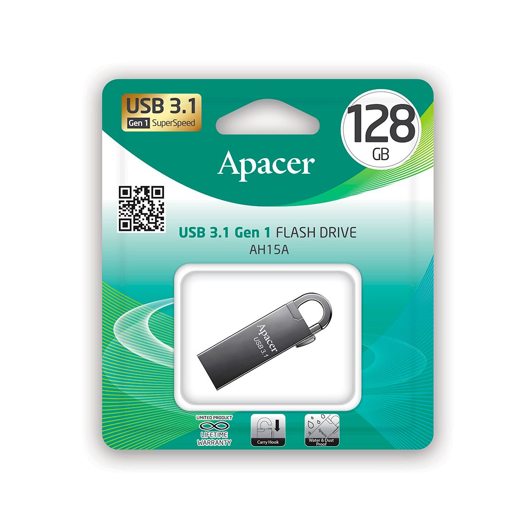 USB-флешка 128 Gb, Apacer "AH15A", USB 3.1, черная / USB-флешки №2