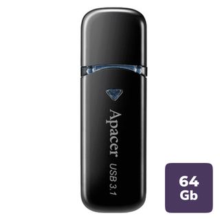 USB-флешка 64 Gb, Apacer "AH355", USB 3.1, черная / USB-флешки