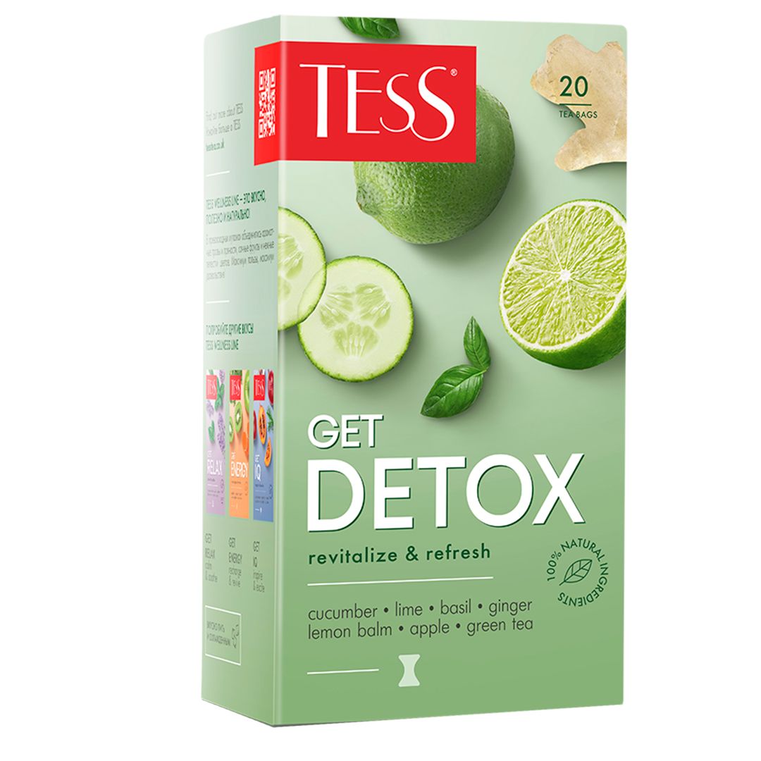 Чай Tess Get Detox, зеленый чай, 20 пакетиков / Чай пакетированный №2