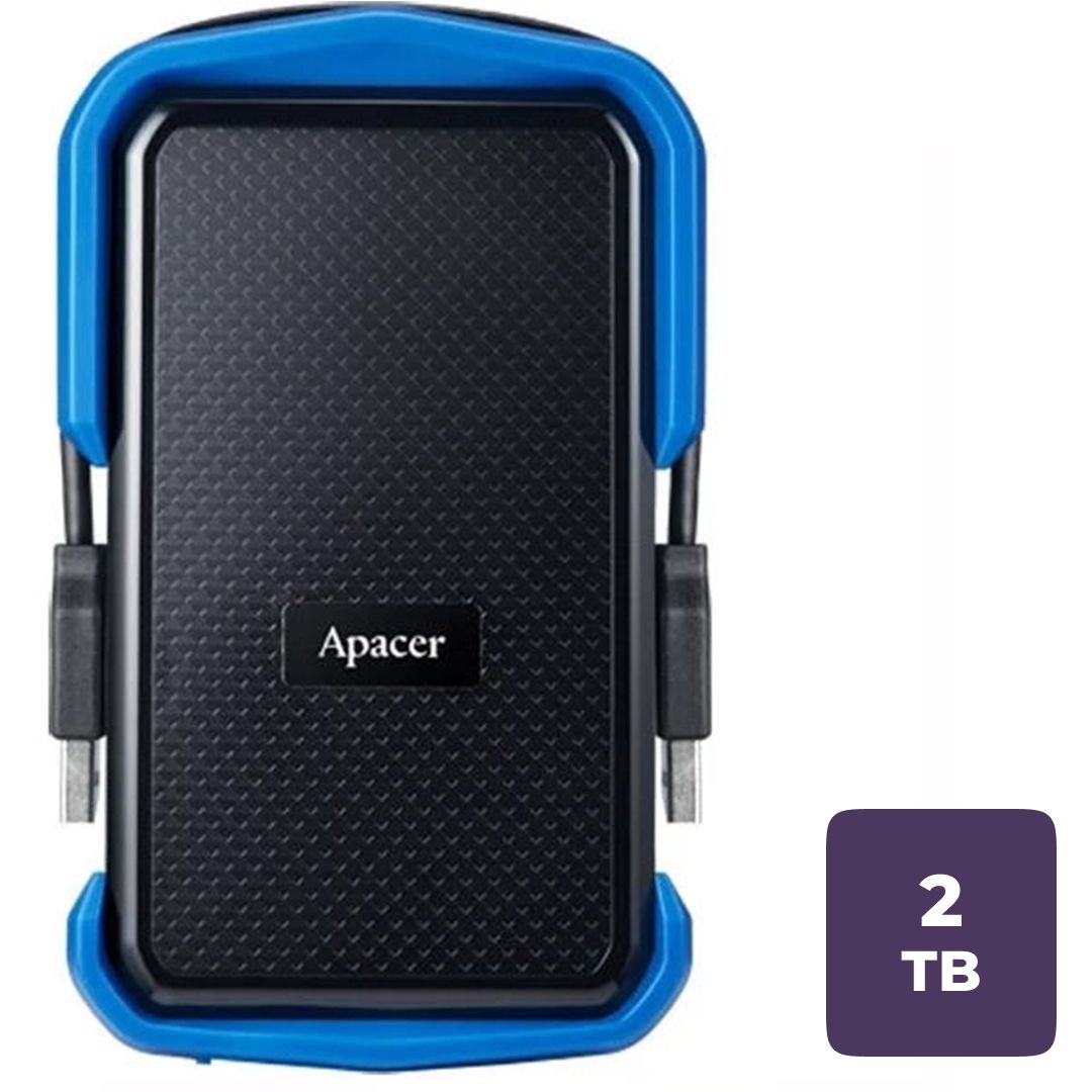 Жесткий диск 2 TB, Apacer AC631, 2.5", USB 3.2, HDD, синий / Внешние жесткие диски
