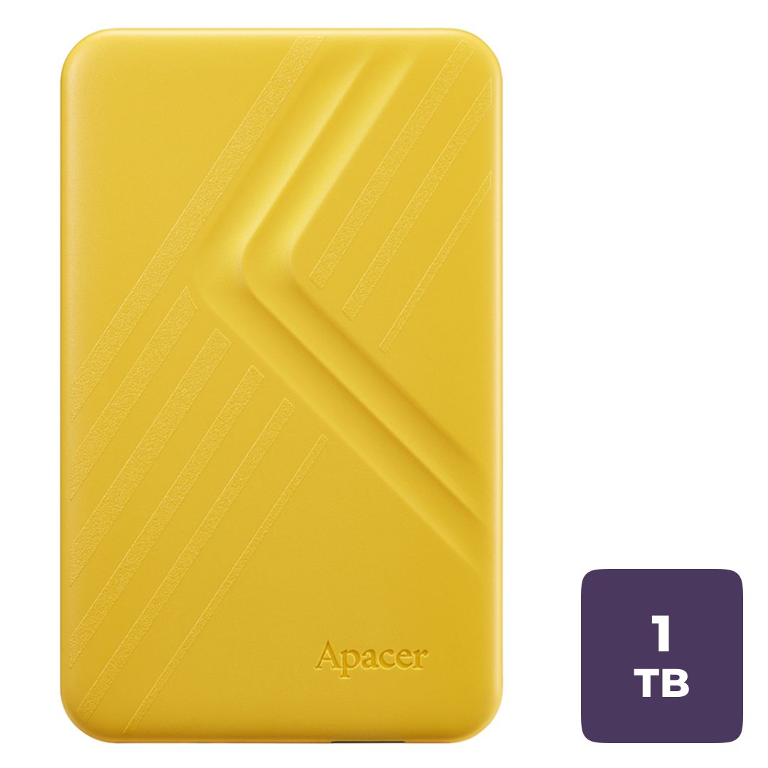 Жесткий диск 1 TB, Apacer AC236, 2.5", USB 3.1, HDD, желтый / Внешние жесткие диски