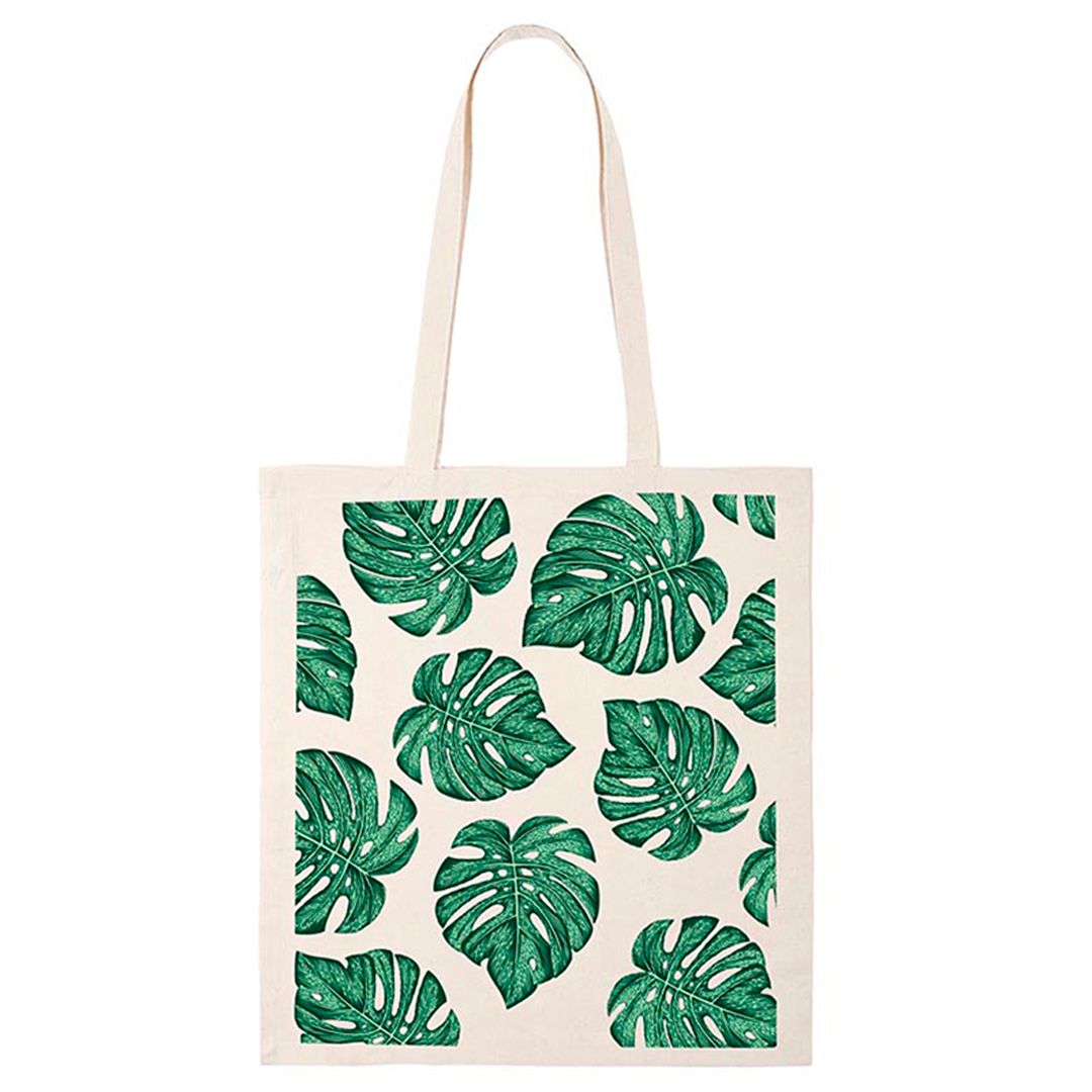 Сумка-шоппер Арт и Дизайн "Monstera", 35*42 см, бежевая, шелкография / Сумки, рюкзаки