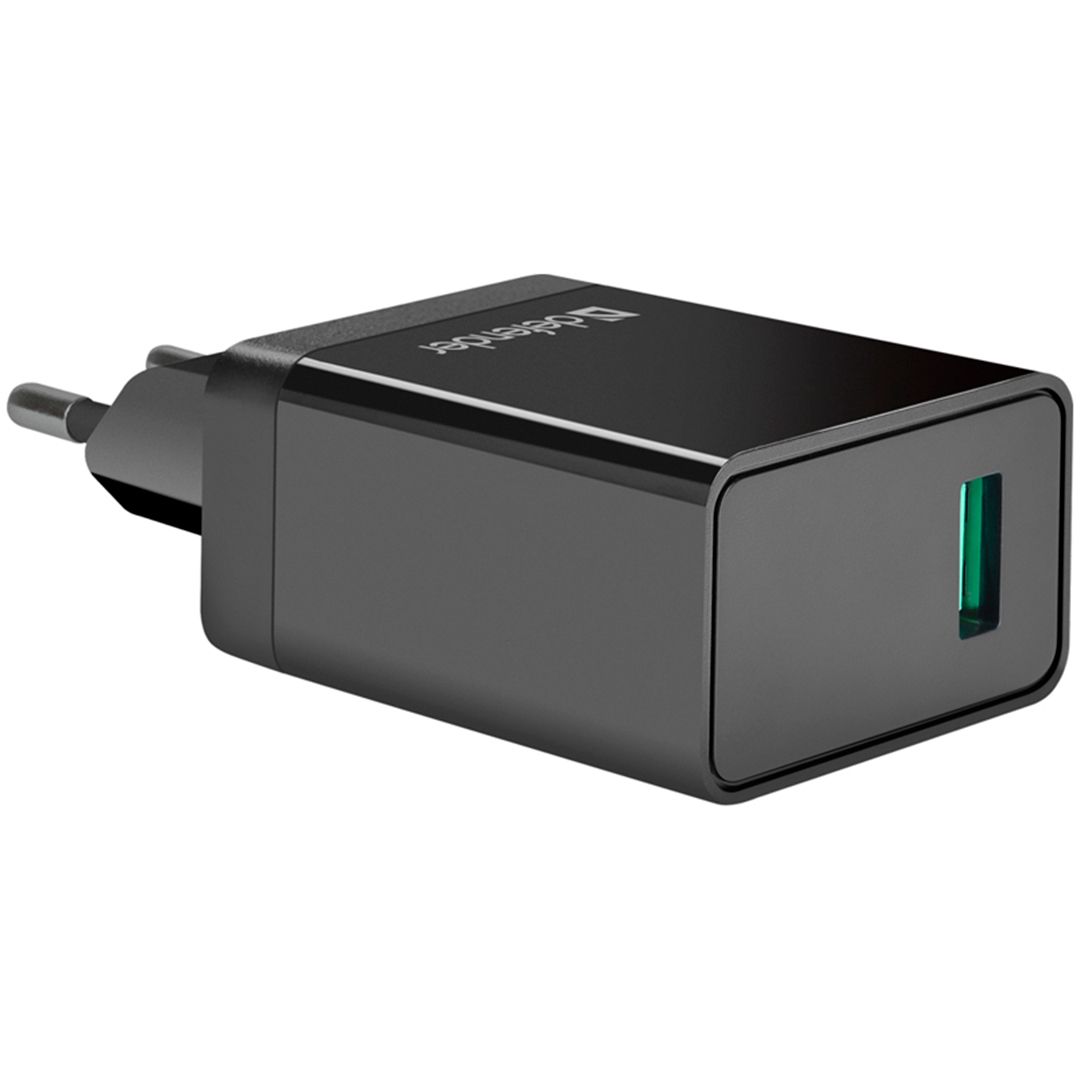 Универсальное USB зарядное устройство Defender UPA-101, быстрая зарядка, QC3.0, 18W, черный / Зарядные устройства, кабели №2