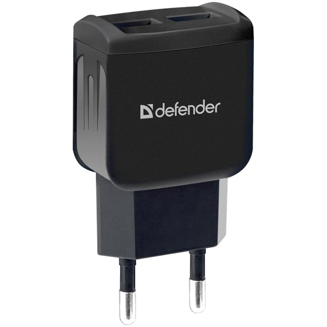 Универсальное USB зарядное устройство Defender EPA-13, 2*USB, 2.1 A, черный / Зарядные устройства, кабели