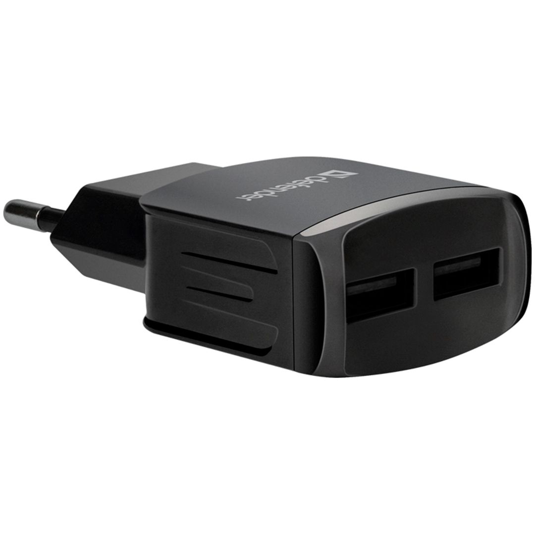 Универсальное USB зарядное устройство Defender EPA-13, 2*USB, 2.1 A, черный / Зарядные устройства, кабели №2