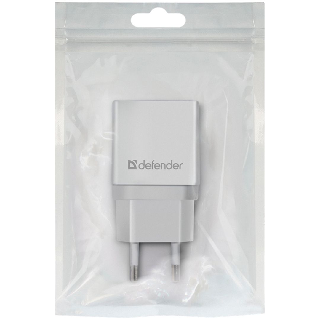 Универсальное USB зарядное устройство Defender EPA-10, 1*USB, 2.1 A, белый / Зарядные устройства, кабели №4