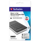 Жесткий диск 2 TB, Verbatim 53403, 2,5", USB 3.1, HDD, черный